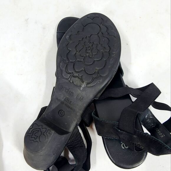 Arche France Mitya Nubuck Leather Cross Front Heel Elastic Sandal 12 42 - Picture 7 of 7